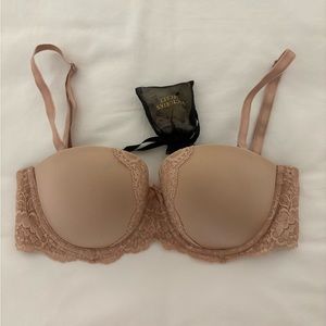 Victoria’s Secret Dream Angels Strapless Bra 32DD Nude Beige